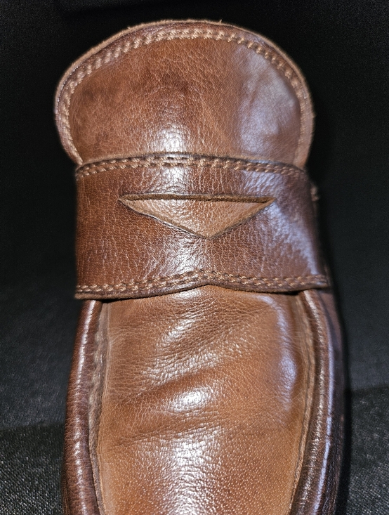 Officine Creative Calixte Brown Italian Leather Penny Loafer Mules Size 37.5/6.5